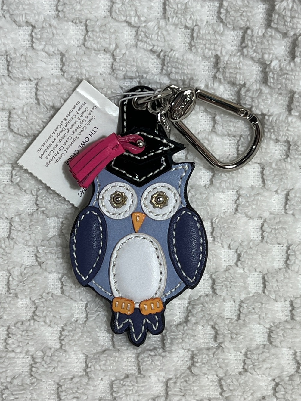 Coach Graduation Owl Keychain Bag Charm